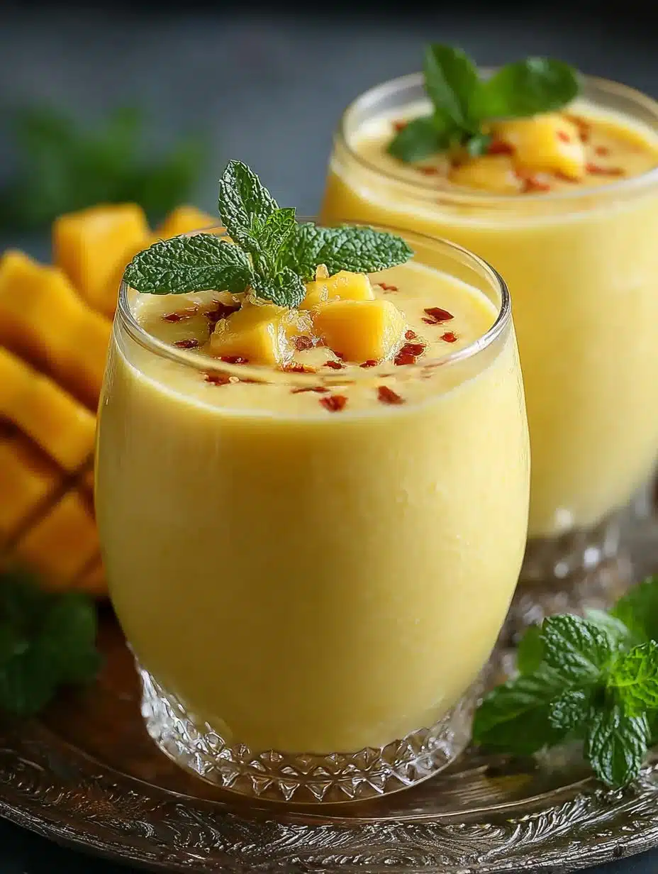 Delicious Indian Mango Lassi in 5 Minutes - Indian Mango Lassi - main visual representation