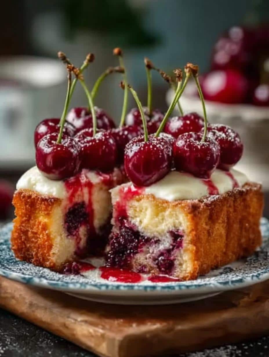 Irresistible Cherry Cake with Pudding: 5 Incredible Layers - Irresistible Cherry Cake with - additional detail