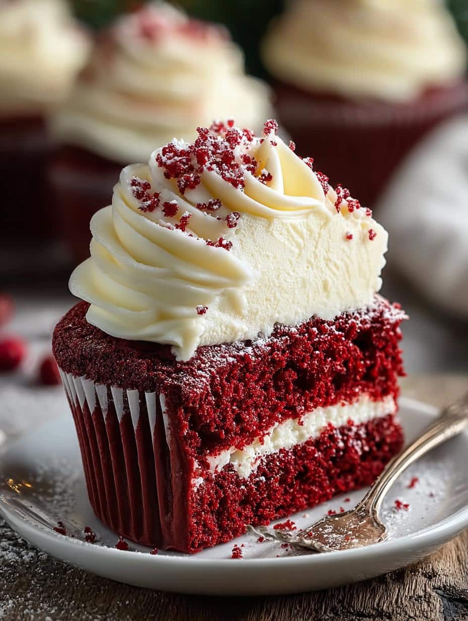 Irresistible Festive Red Velvet Cupcakes for Celebrations 3 Irresistible Festive Red Velvet Cupcakes for Celebrations - Irresistible Festive Red Velvet - additional detail