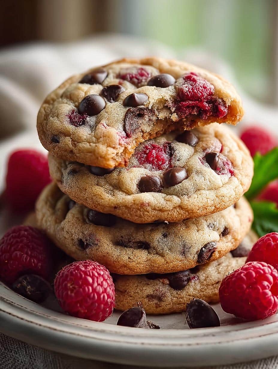 Raspberry Chocolate Chip Cookies