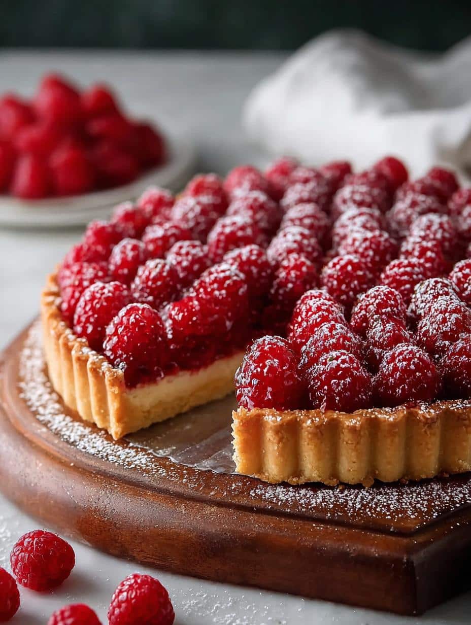 Delicious Raspberry Tart with Frangipane Recipe 3 Delicious Raspberry Tart with Frangipane Recipe - Raspberry Tart with Frangipane - additional detail