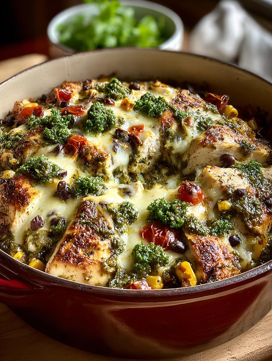 Salsa Verde Chicken Casserole: 7 Bold & Easy Dinner Ideas - Salsa Verde Chicken Casserole - additional detail