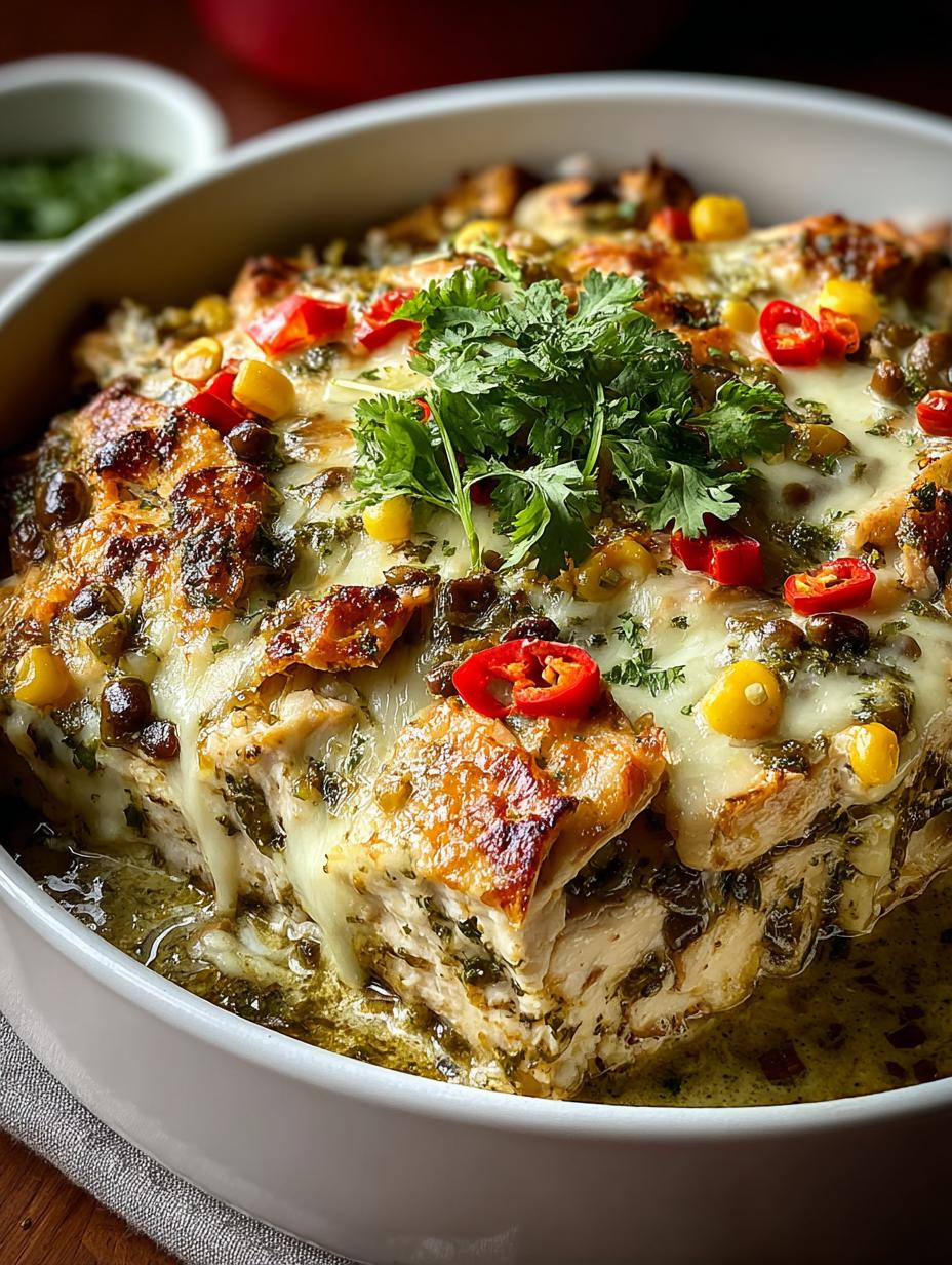 Salsa Verde Chicken Casserole
