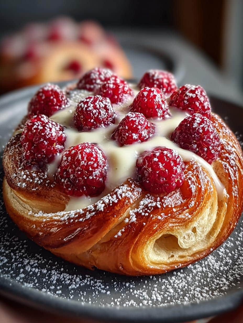 Sugar Raspberry Danish Bun
