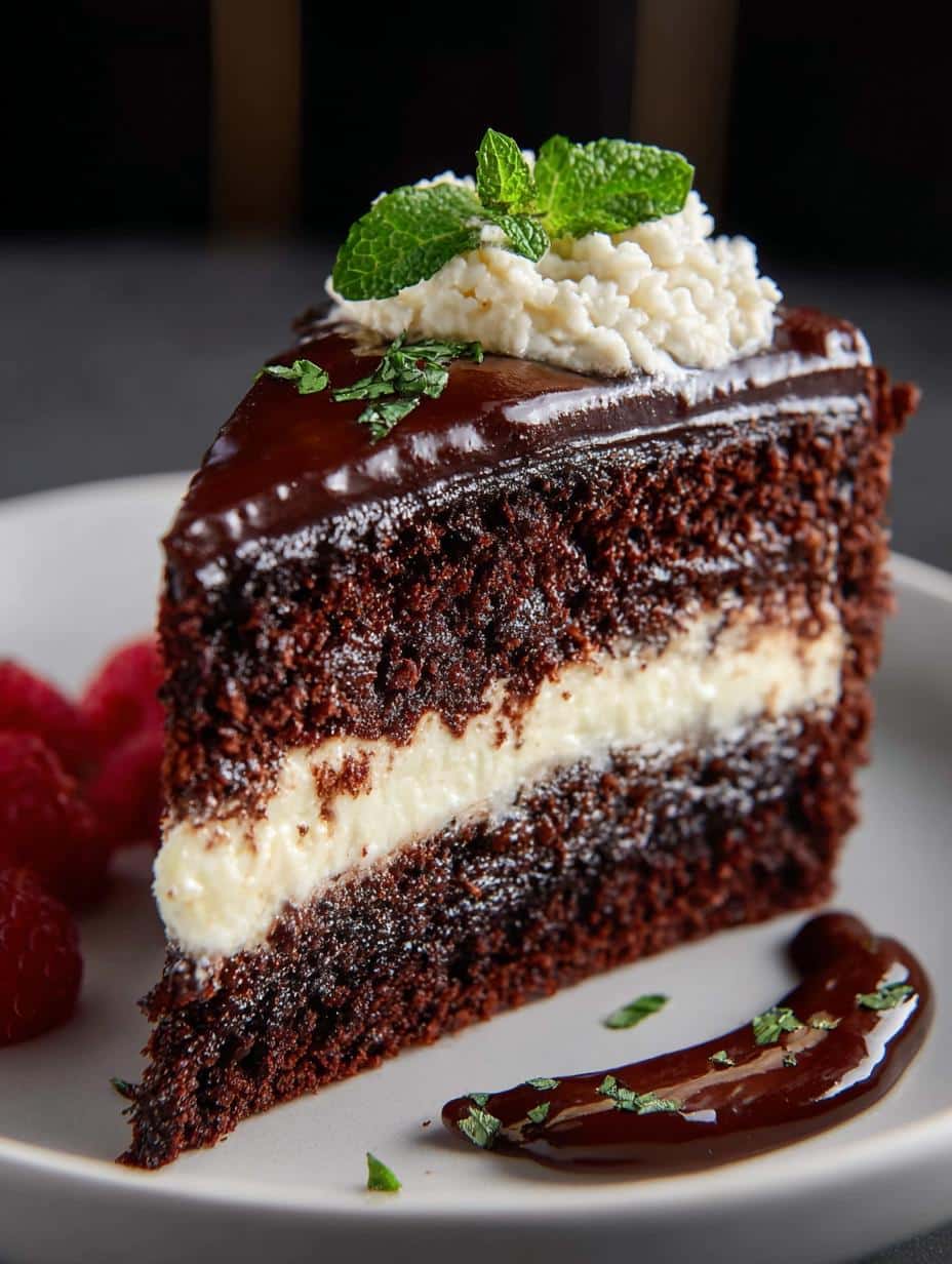 Tuxedo Cake: 10 Stunning Layers of Chocolate Indulgence 3 Tuxedo Cake: 10 Stunning Layers of Chocolate Indulgence - Tuxedo Cake - additional detail