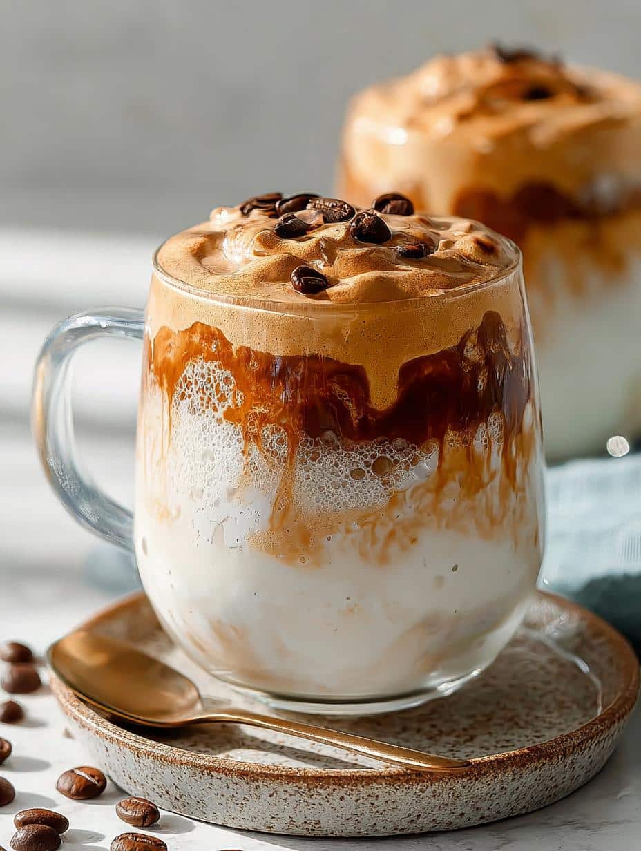 Vegan Dalgona Coffee with Creamy Whipped Topping Recipe - Vegan Dalgona Coffee with - additional detail