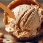 Delicious no-churn peanut butter high protein ice cream in a bowl