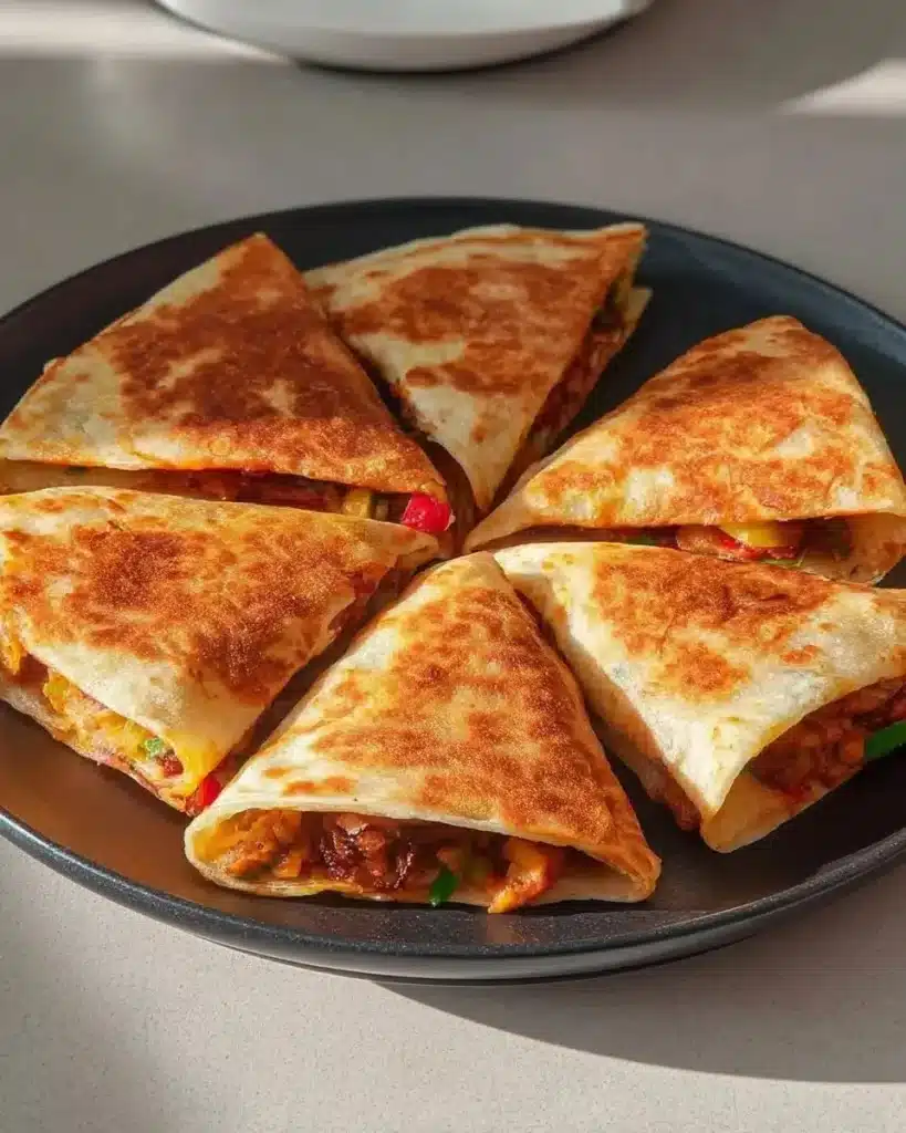 Delicious Chicken Crepes Shawarma wrap garnished and ready to eat