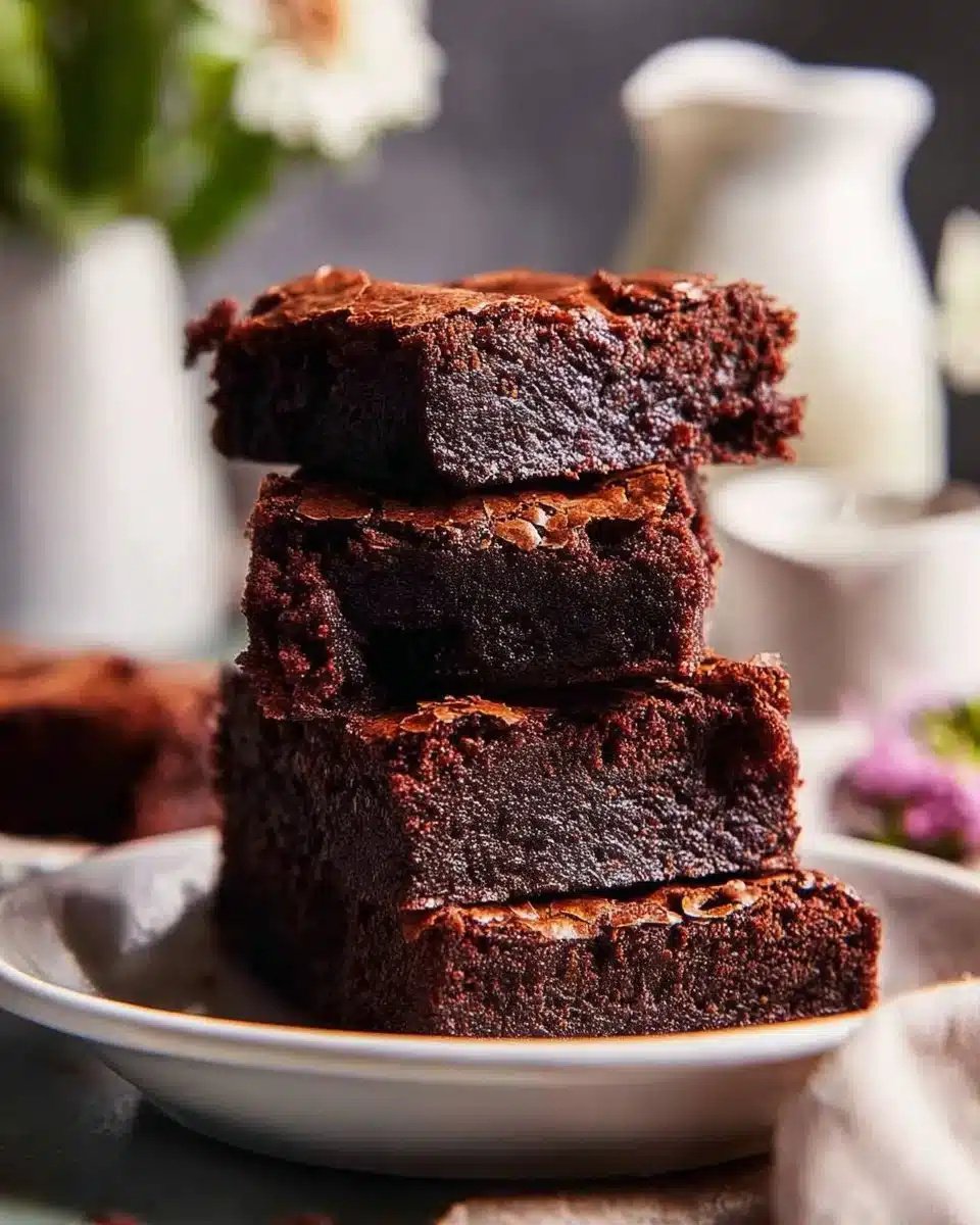 Decadent flourless chocolate brownies, a gluten-free dessert for chocolate lovers.