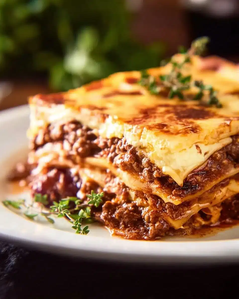 A delicious homemade lasagna layered with pasta, cheese, and sauce.