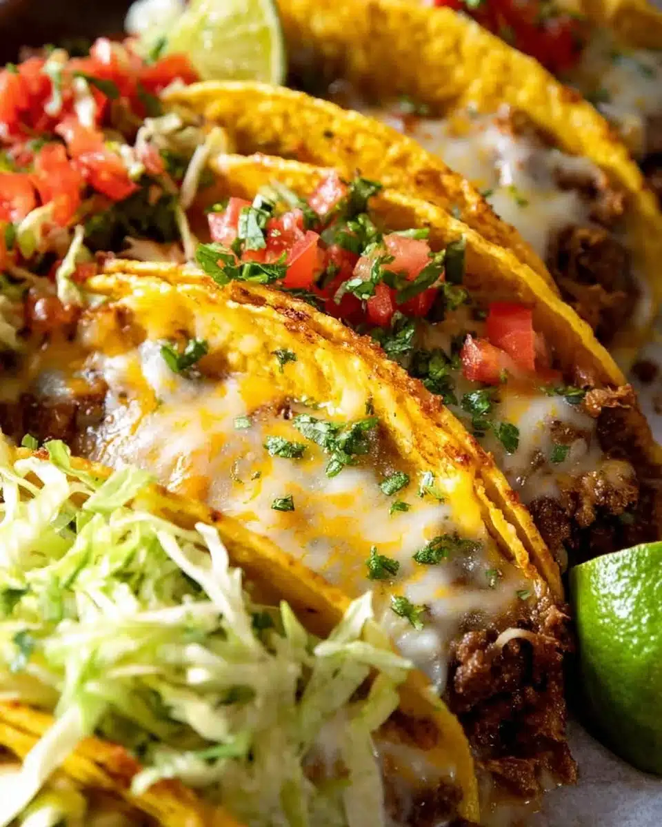 Old School Beef Taco recipe with classic ingredients and spices