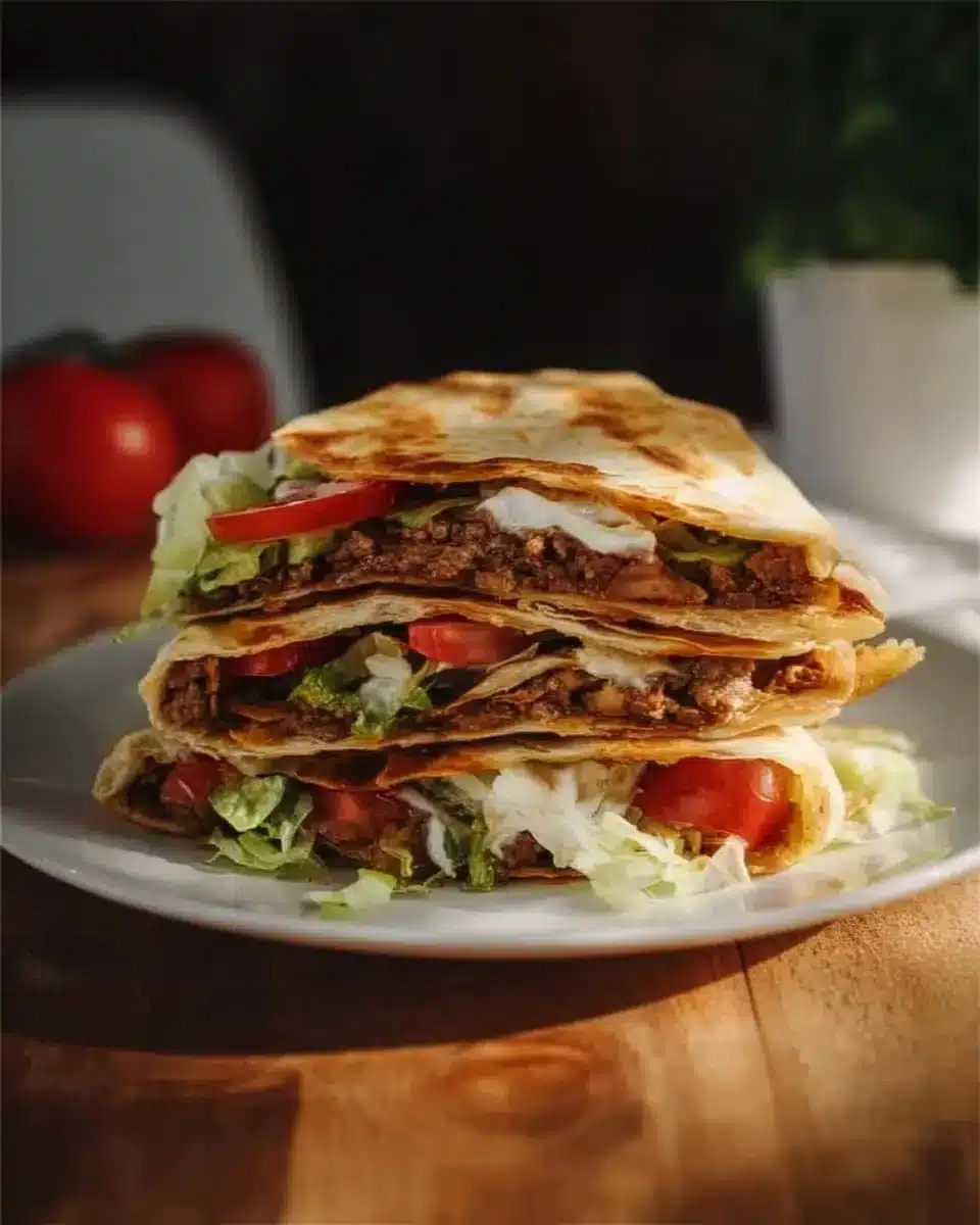 Paleo Crunch Wrap Supreme served with fresh ingredients and a healthy twist