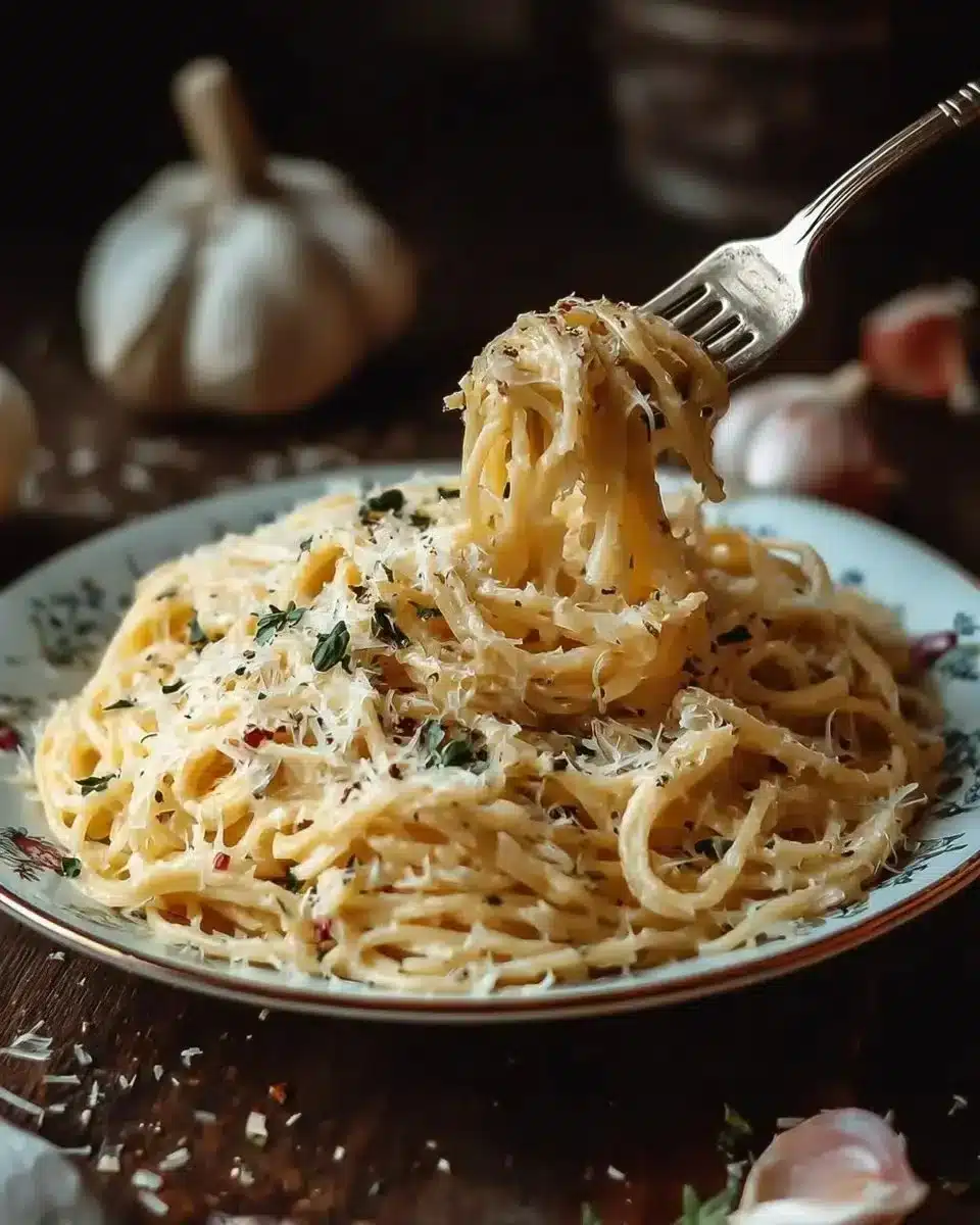 Cheesy Garlic Parmesan Spaghetti