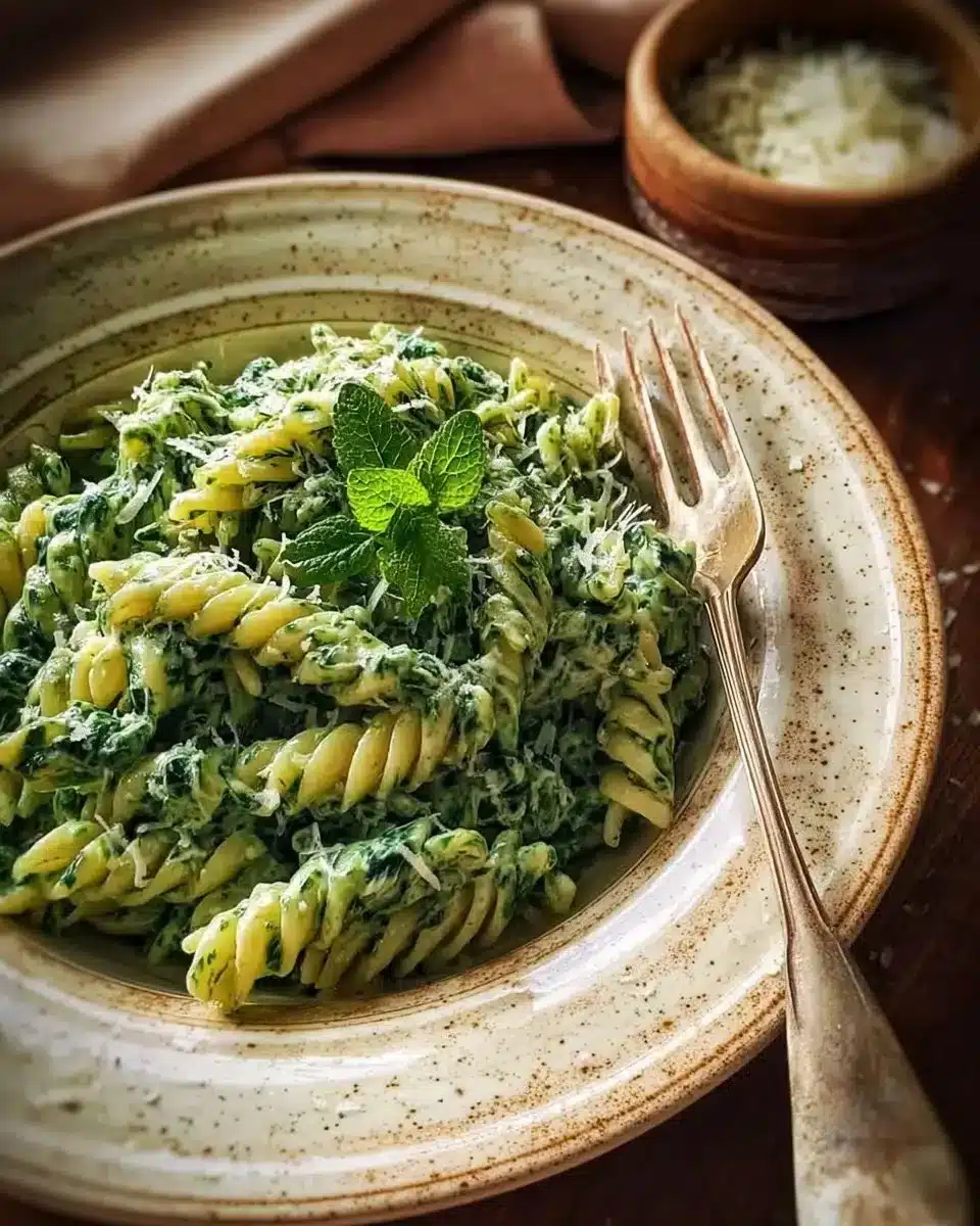 Pasta with Spinach Sauce