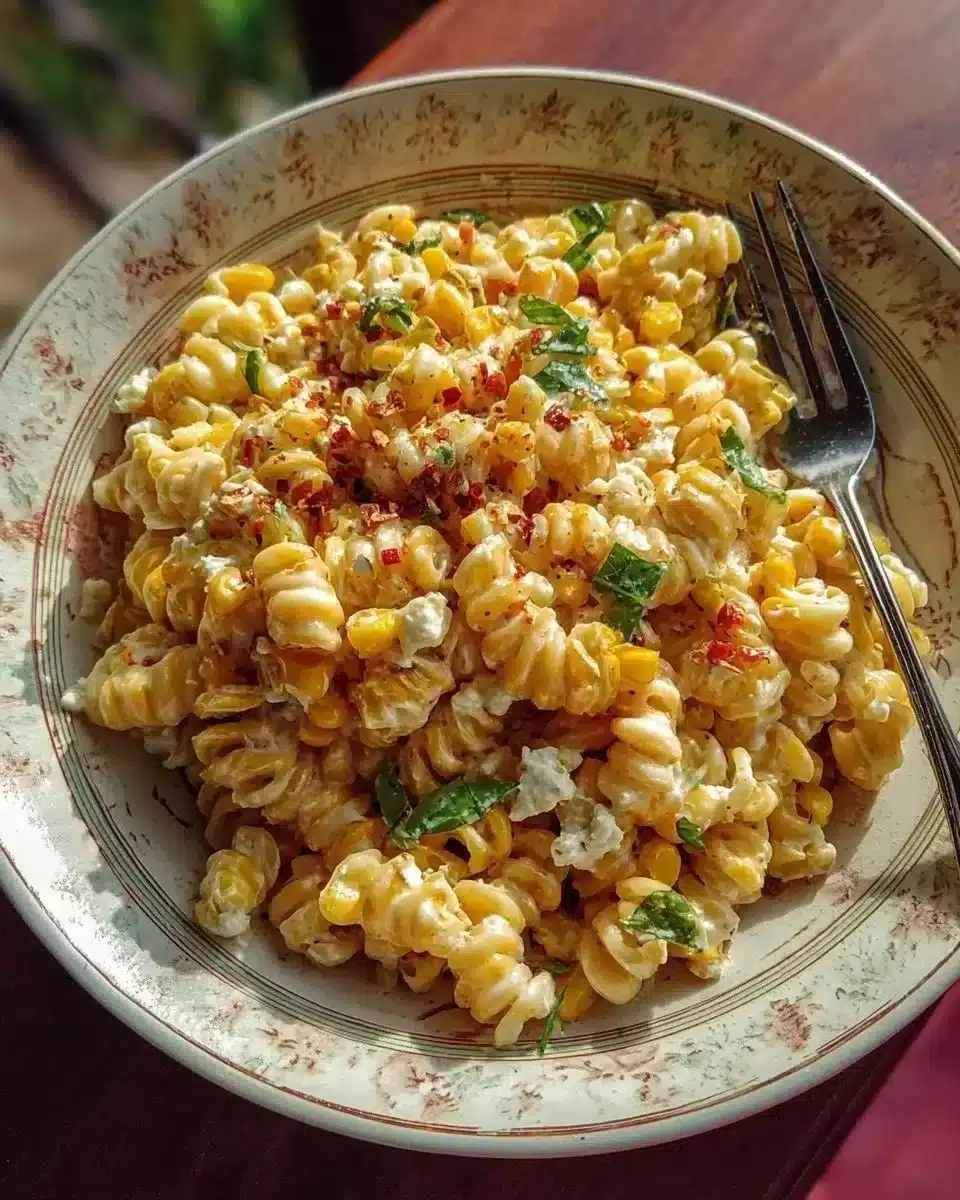 Juicy Street Corn Pasta Salad