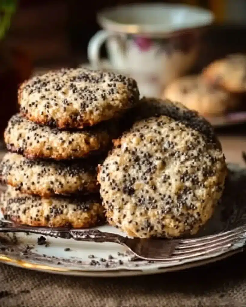 Delicious Chia Seed Greek Yogurt Cookies on a plate, perfect for healthy snacking.