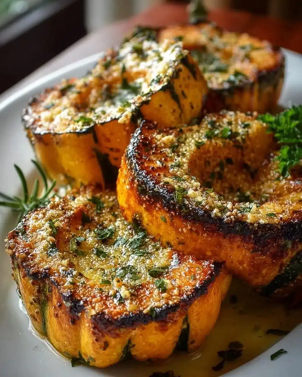 Parmesan Herb Roasted Acorn Squash