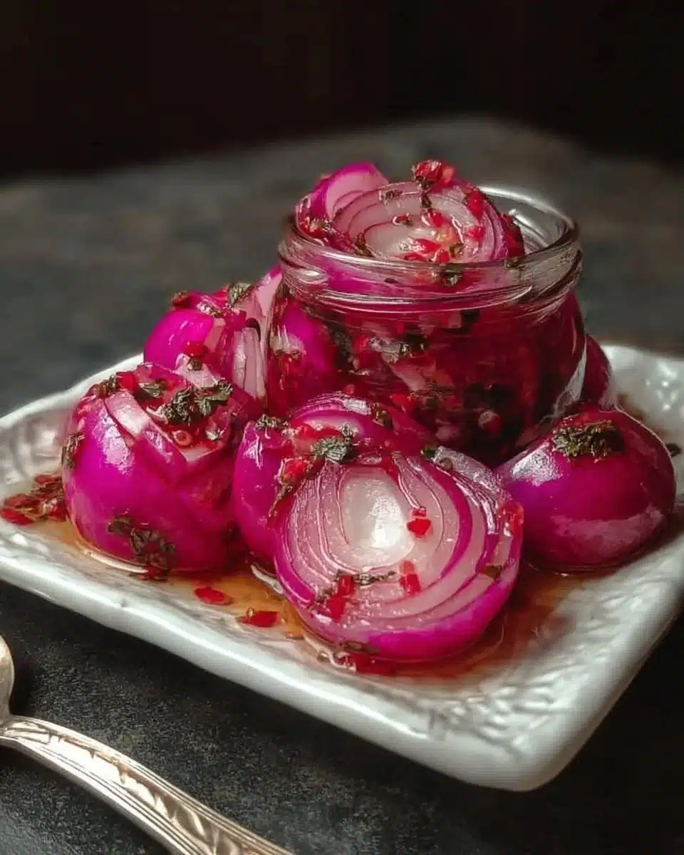 Hot Honey Pickled Red Onions
